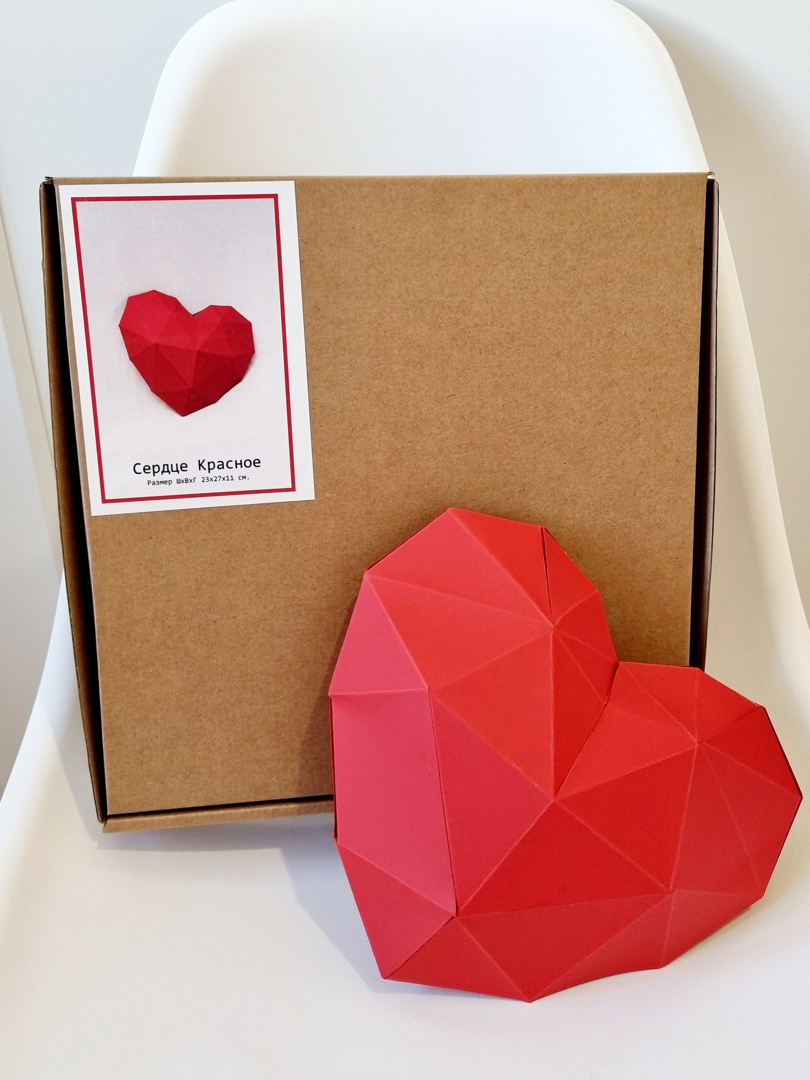 3D конструктор Стильный декор Оригами сердце набор сердце - фото 7