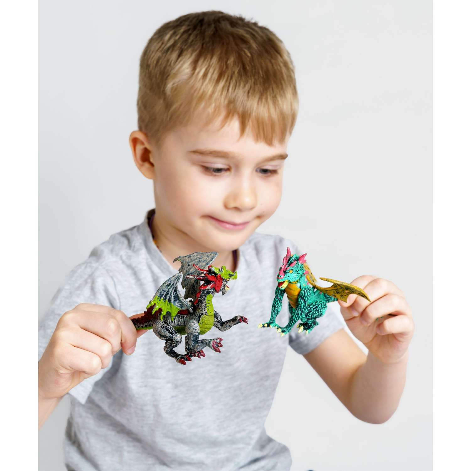 Фигурки BATTLETIME три дракона для детей развивающие коллекционные - фото 4