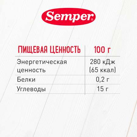 Пюре Semper яблоко-банан пауч 90г с 6месяцев