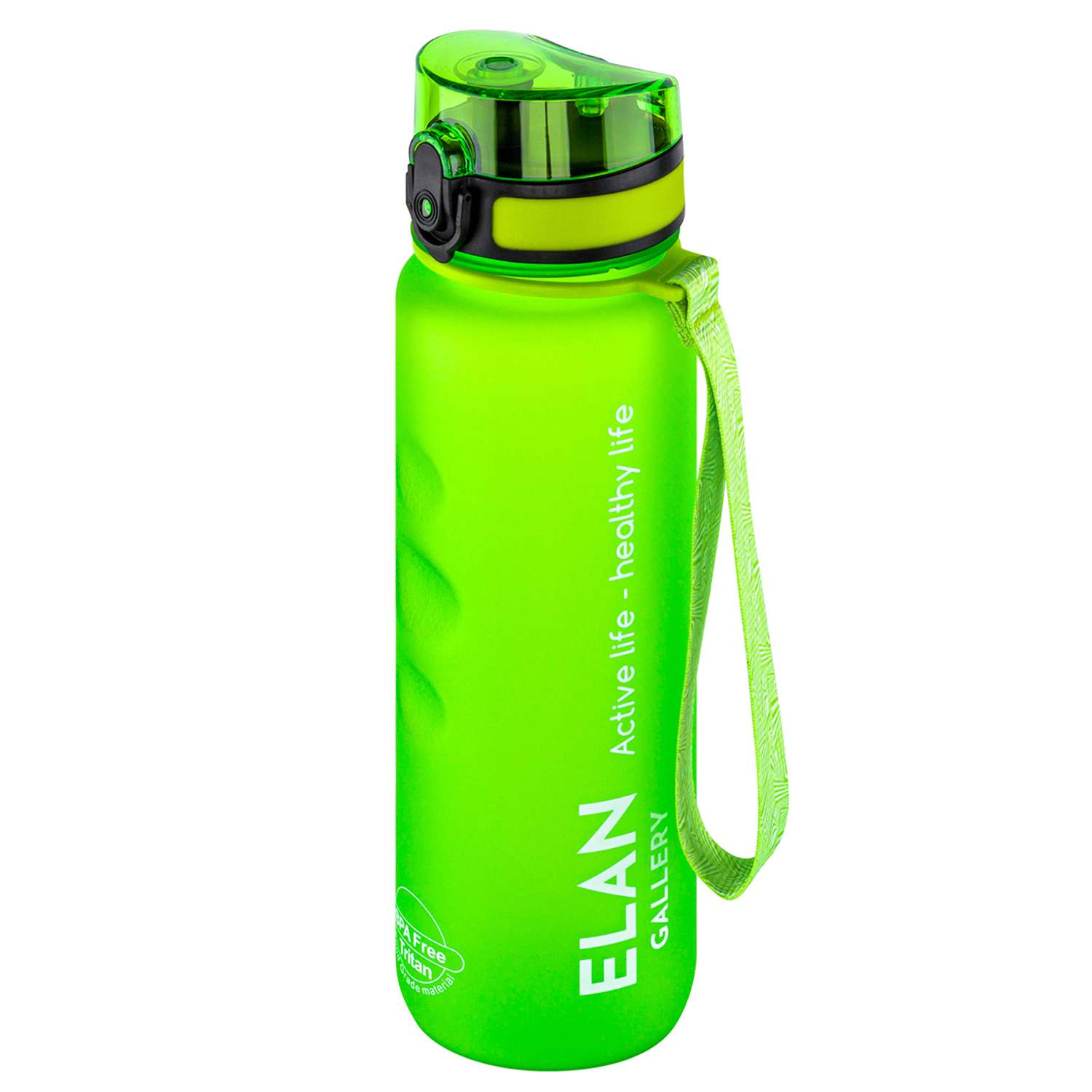 Бутылка для воды Elan Gallery 1000 мл Style Matte ярко-зеленая - фото 1