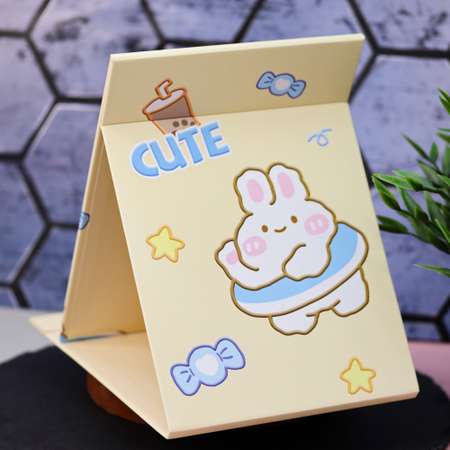 Зеркало настольное для макияжа iLikeGift Cute bunny yellow