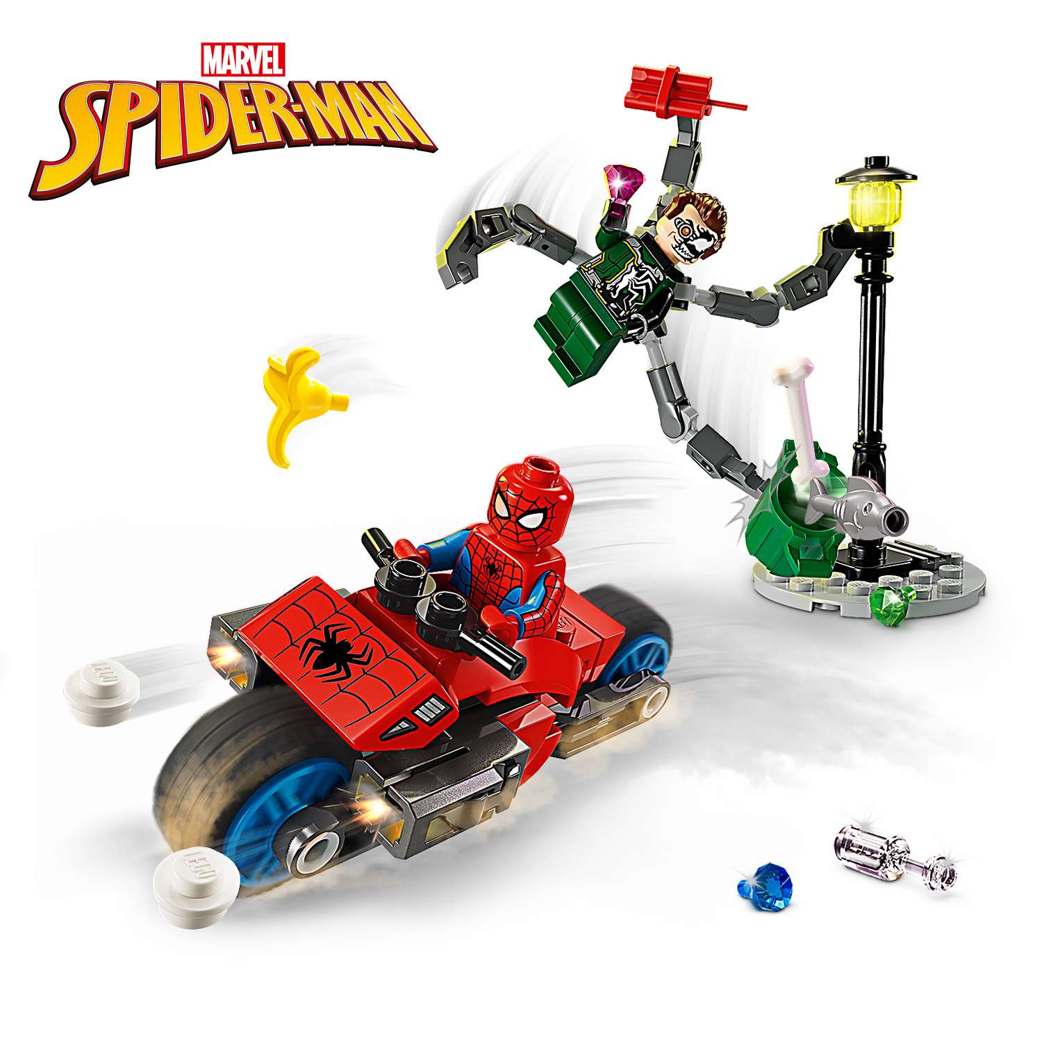 Конструктор LEGO Marvel Погоня на мотоцикле: Человек-паук против Дока Ока 76275 - фото 5
