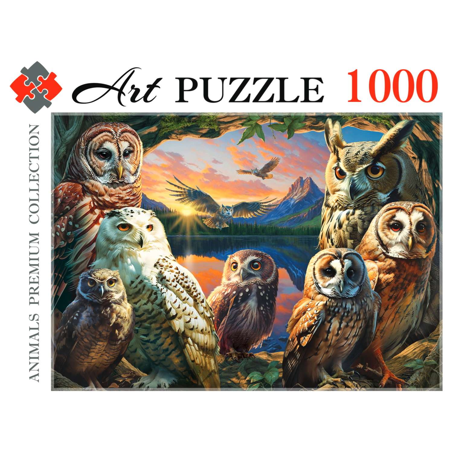 Пазл Рыжий кот Artpuzzle. 1000 элементов Вечерние совы - фото 1