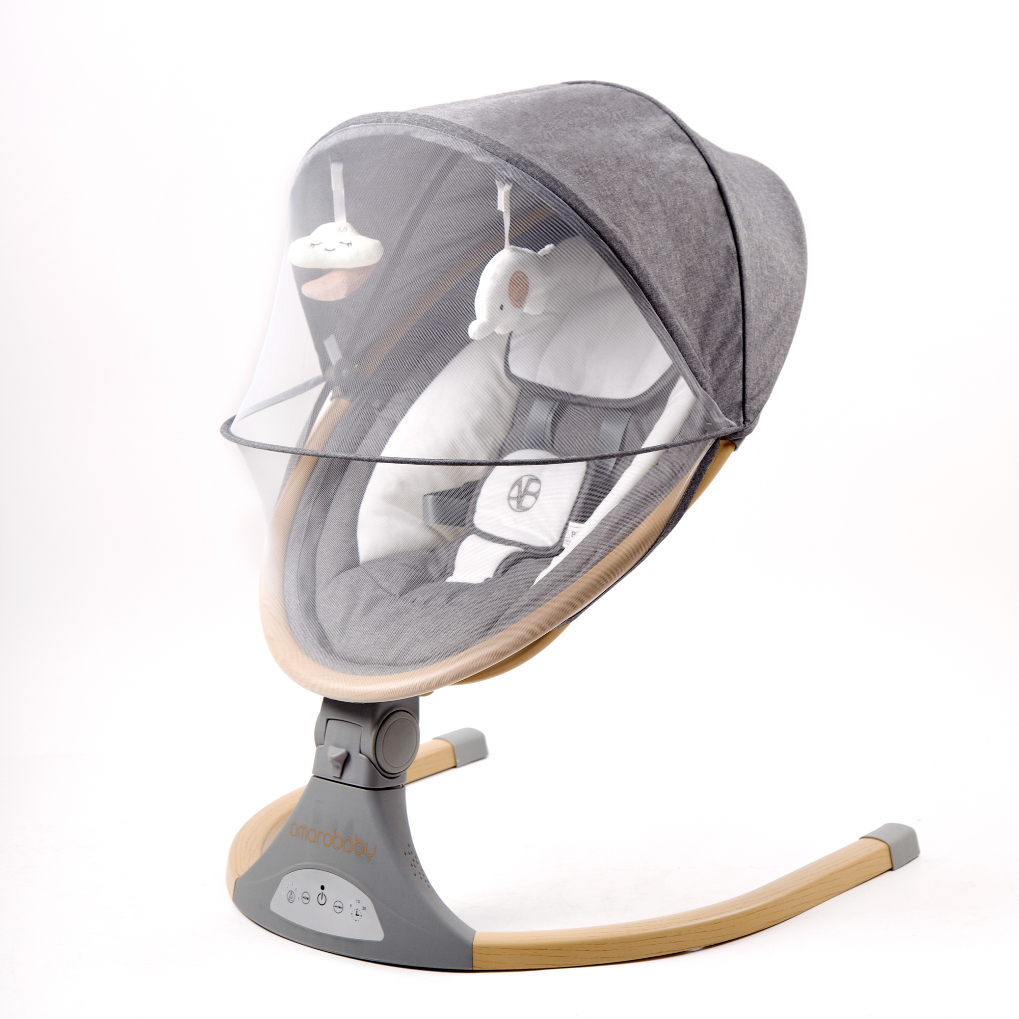 Электронные качели детские Amarobaby Ergo swing Серый купить по цене 16329  ₽ в интернет-магазине Детский мир