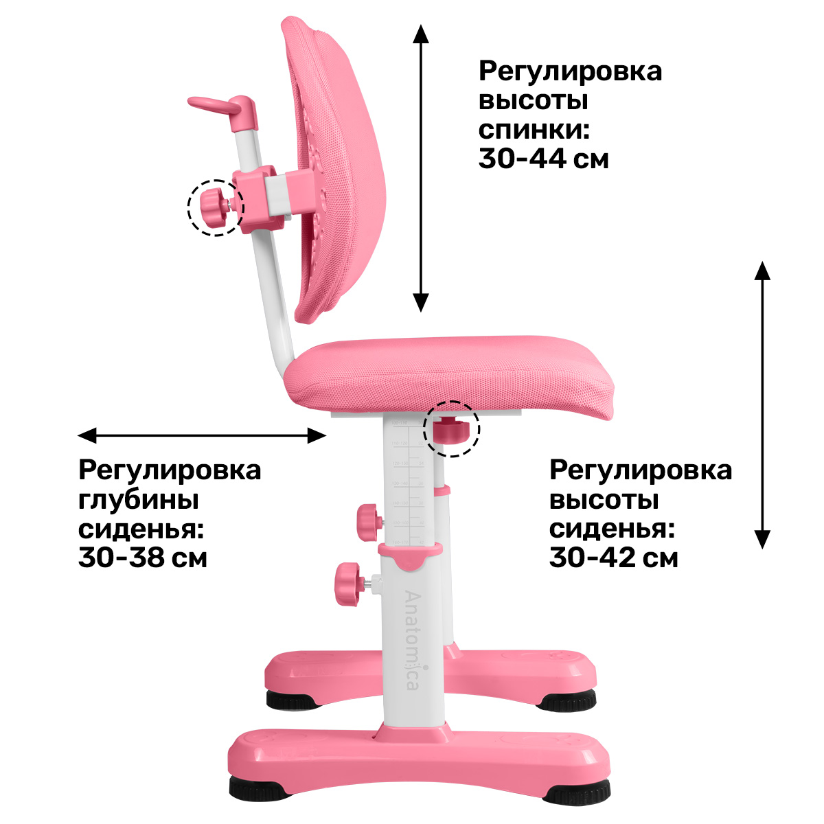 Комплект парта + стул Anatomica Umka розовый - фото 9