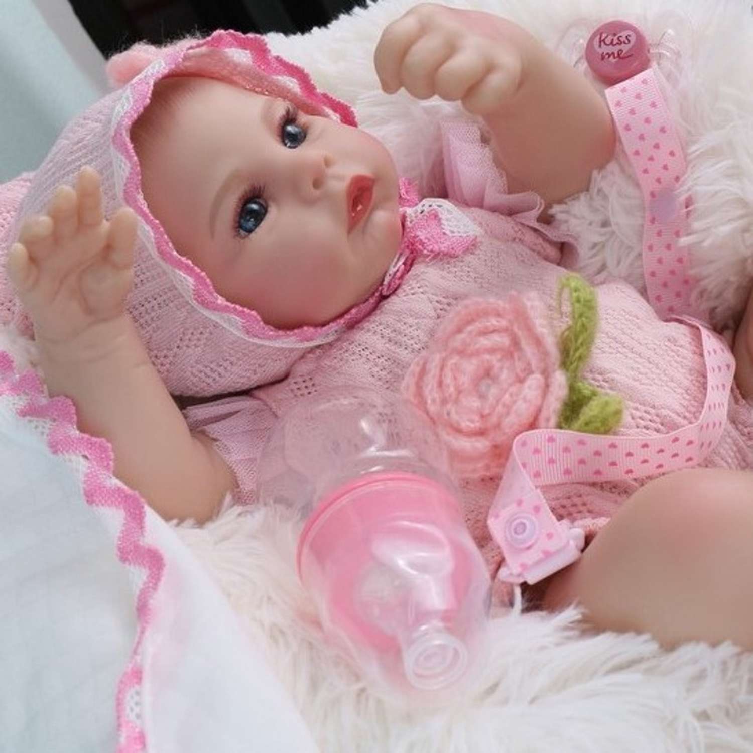 Кукла Реборн QA BABY Ксения пупс с соской набор игрушки для девочки 45 см 42002 - фото 11