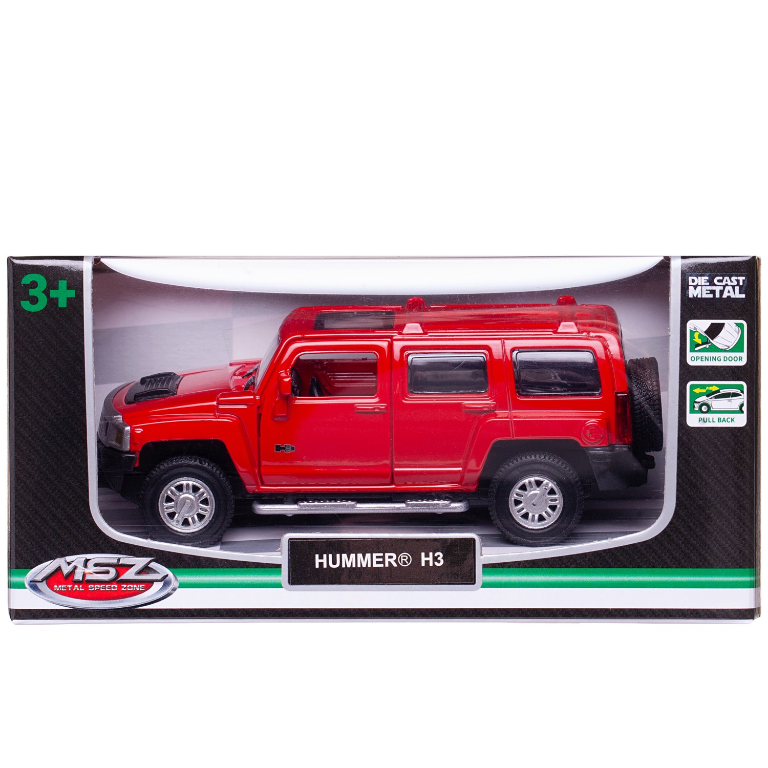 Автомобиль Abtoys Hummer MSZ 1:43 инерционный красный WE-15944R - фото 2