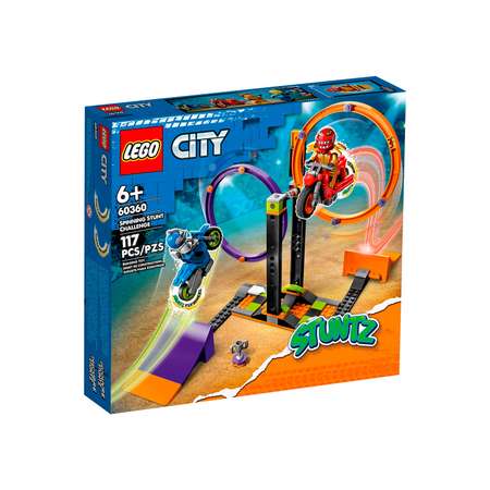 Конструктор детский LEGO City Stuntz Испытание каскадеров с вращением 60360