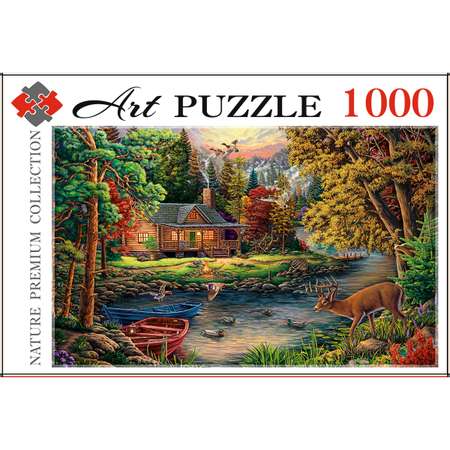 Пазл Рыжий кот Artpuzzle.1000 элементов Уютный домик у реки