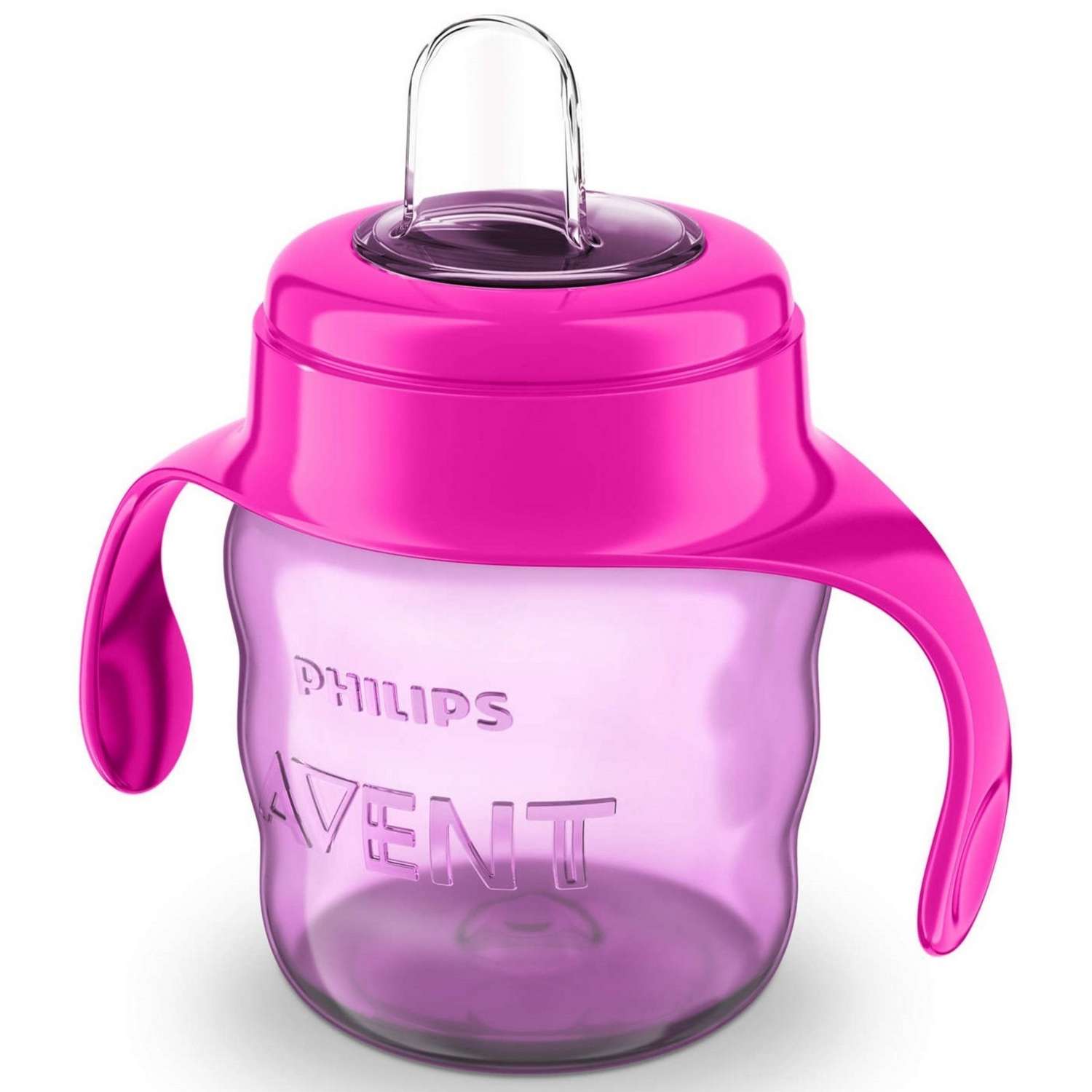 Поильник Philips Avent Comfort с носиком ручками 200мл с 6месяцев Розовый SCF551/03 - фото 1