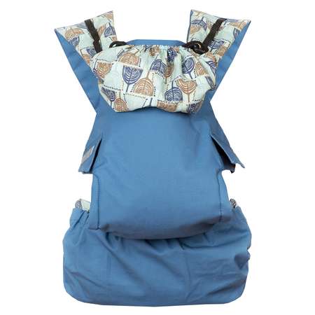 Слинг-рюкзак Чудо-чадо переноска для детей Бебимобиль Позитив синий/деревья