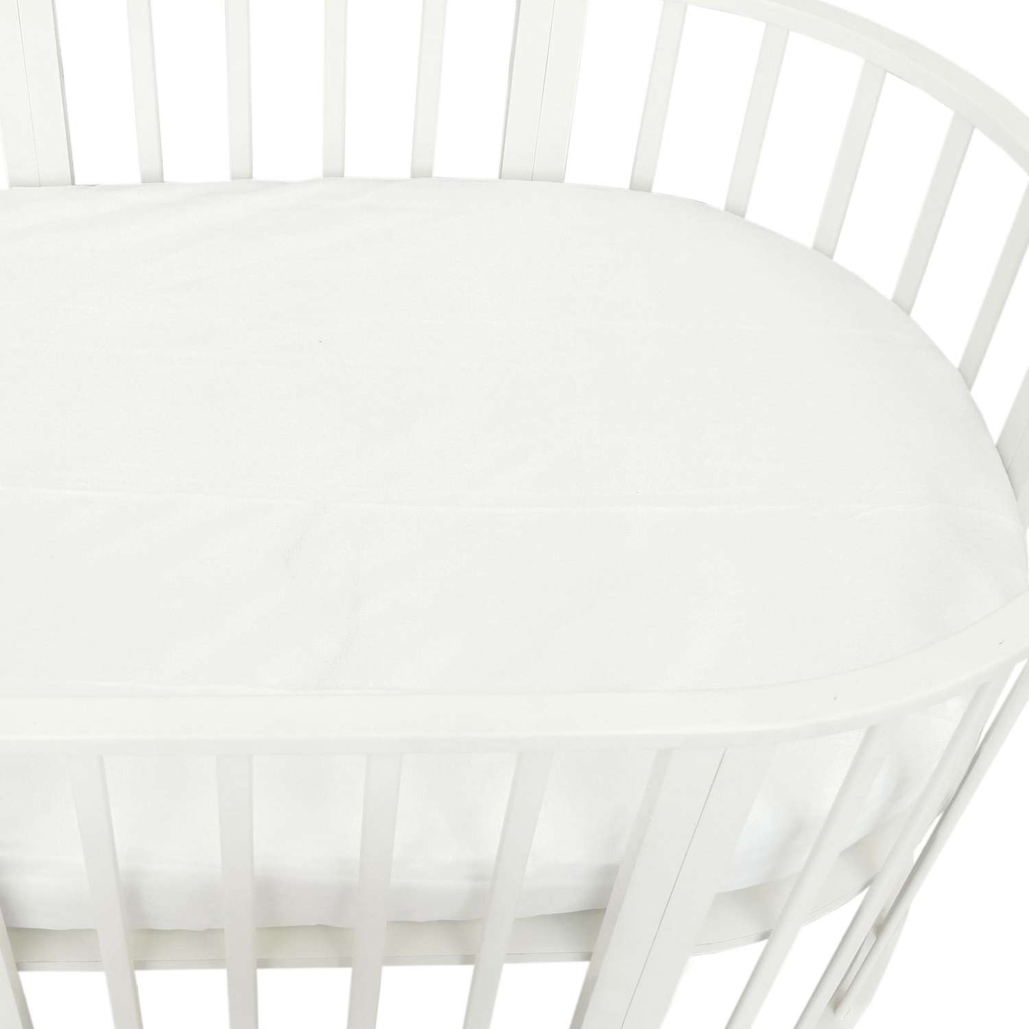 Наматрасник для овальной кроватки Baby Nice Белый MC8521WH - фото 6