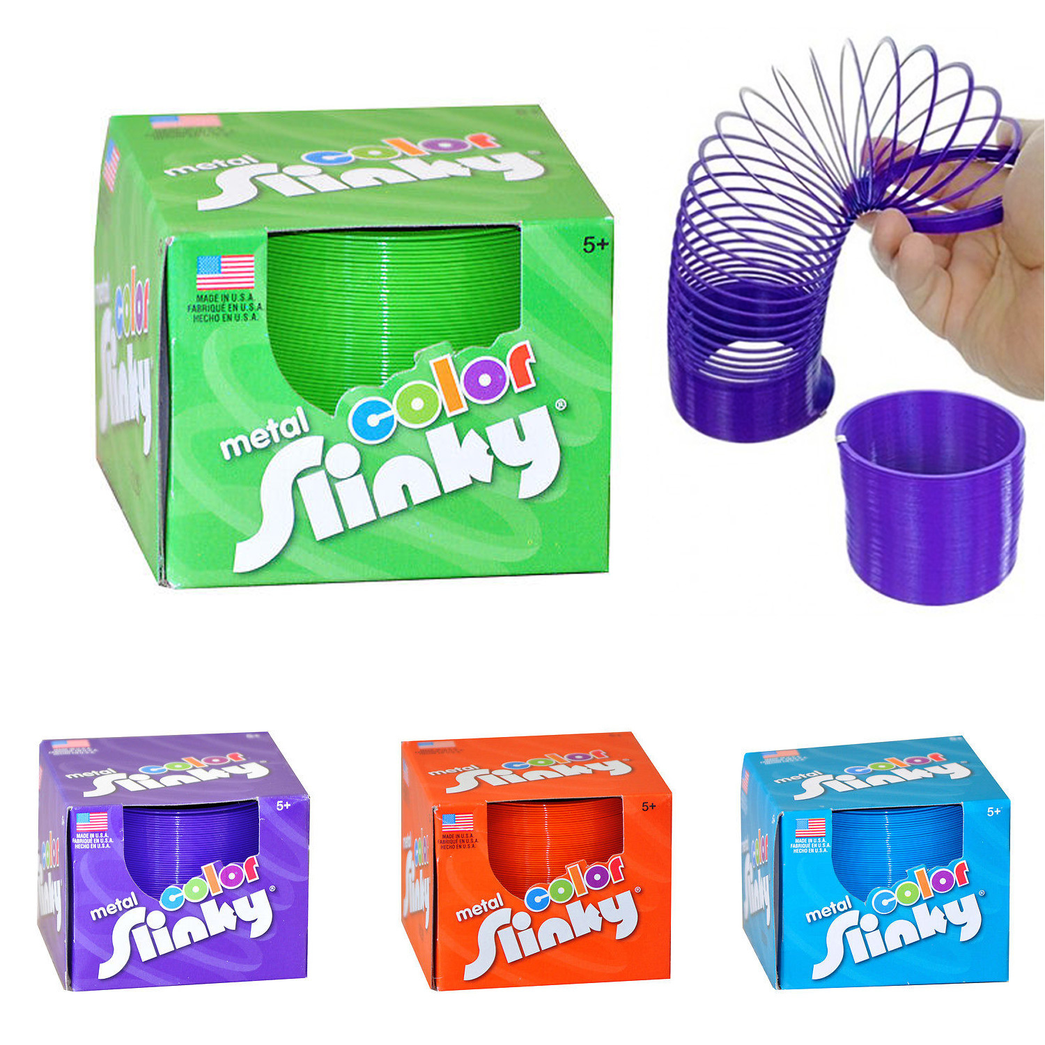 Пружинка Slinky Цветная металл в ассортименте - фото 6