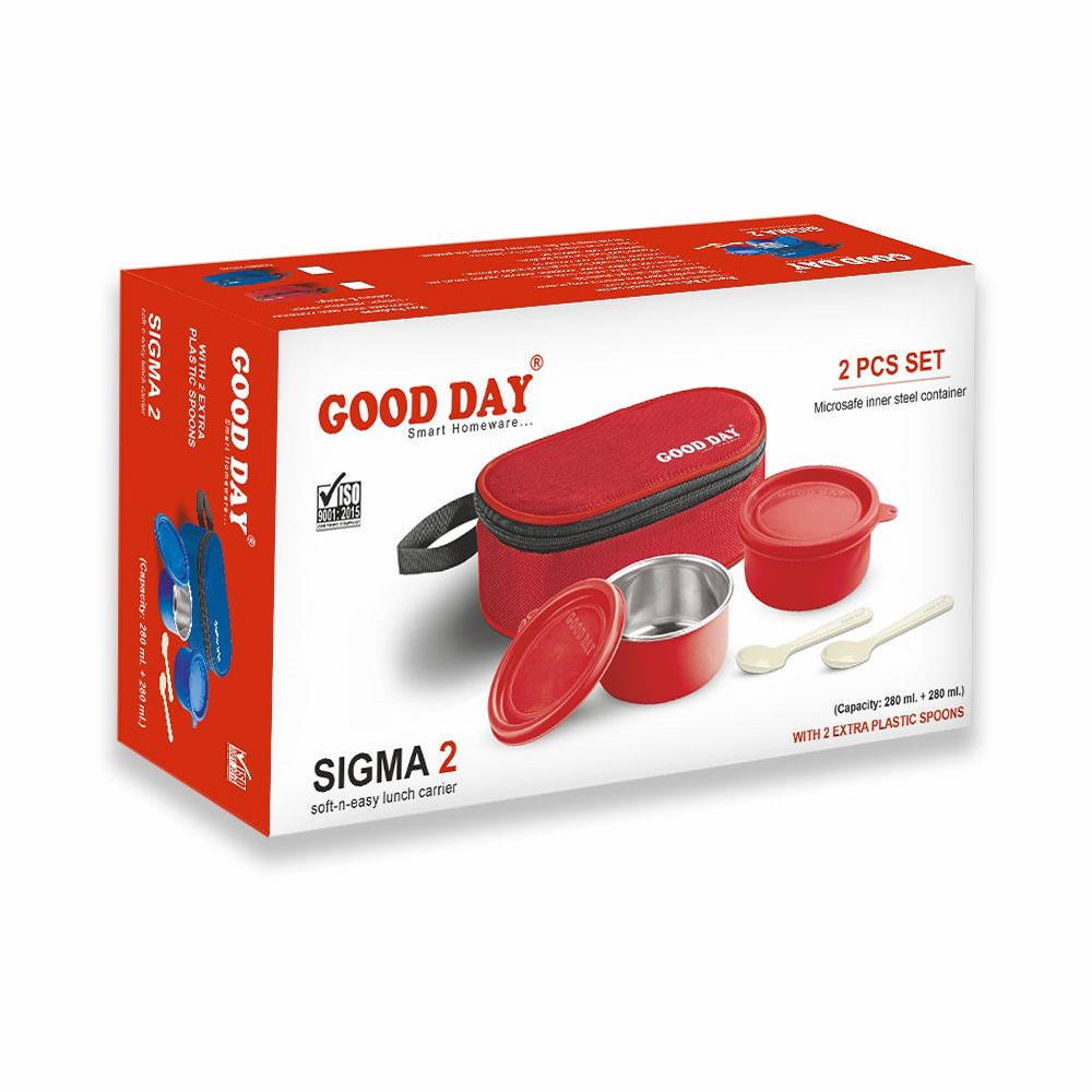 Ланчбокс GOOD DAY Sigma 2 Red красный купить по цене 1109 ₽ в  интернет-магазине Детский мир