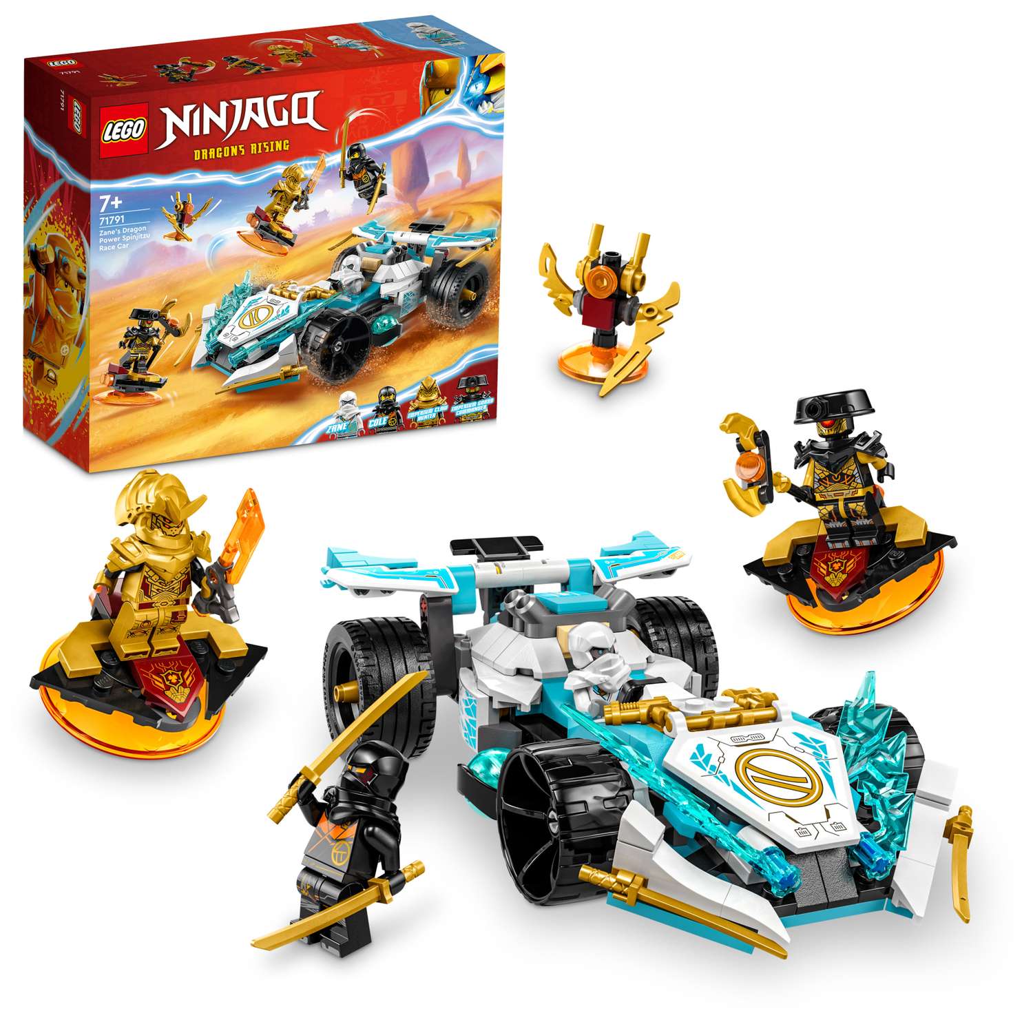 LEGO Ninjago Zanes Dragon Power Spinjitzu Race Car 71791 114