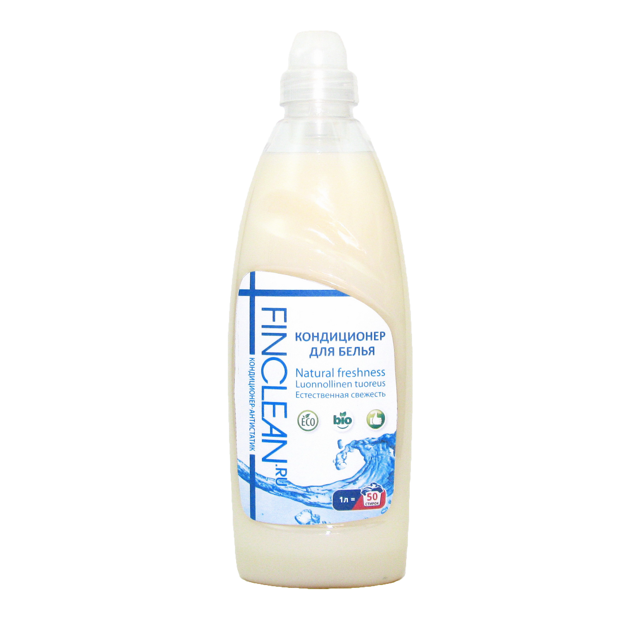 Кондиционер-антистатик FINCLEAN.RU Natural Freshness 1 л - 50 стирок эко-концентрат - фото 1