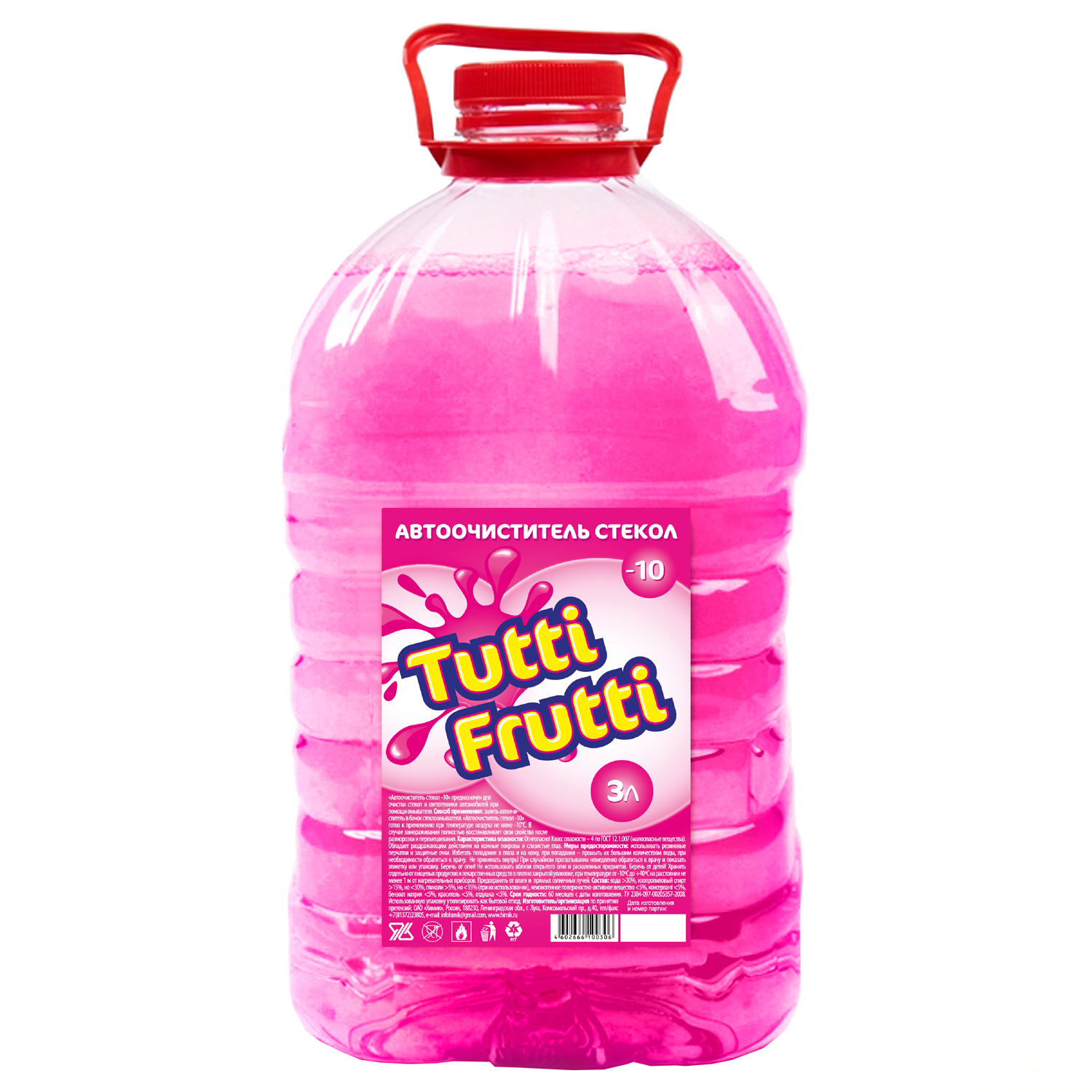 Очиститель для автостекол Tutti Frutti -10 3л - фото 1