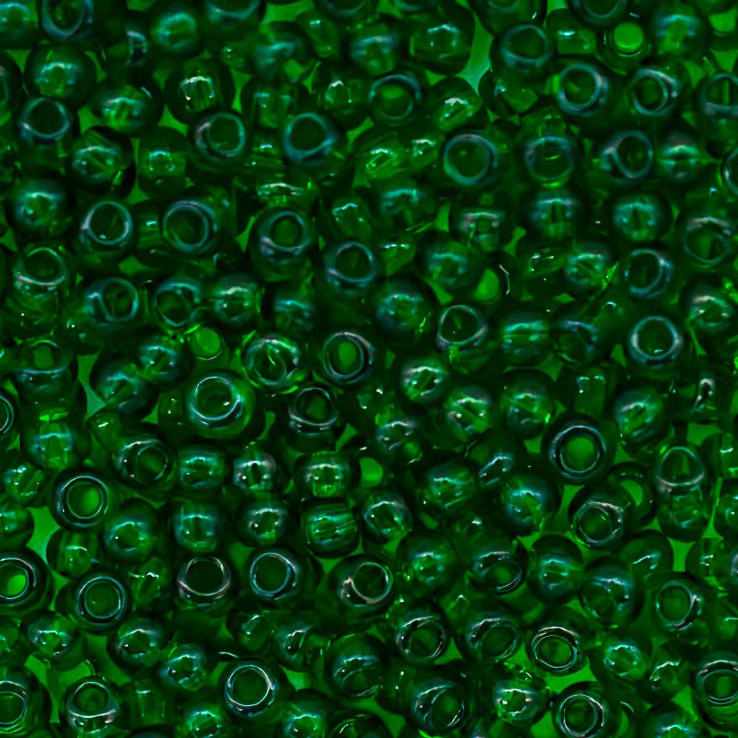 Бисер Preciosa чешский прозрачный 10/0 20 гр Прециоза 50060 зеленый - фото 3