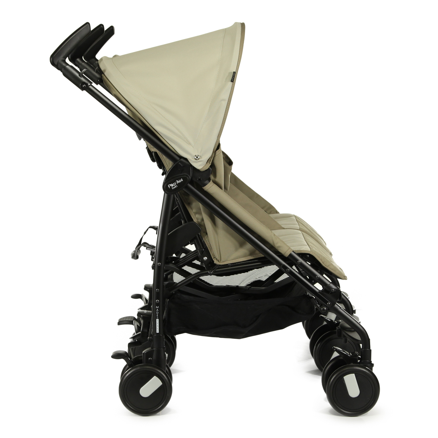 Коляска-трость для близнецов Peg-Perego Pliko Mini Twin Classic Beige - фото 5