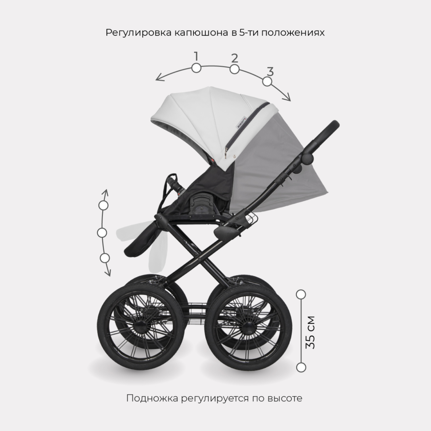 Коляска 2 в 1 Riko - фото 6