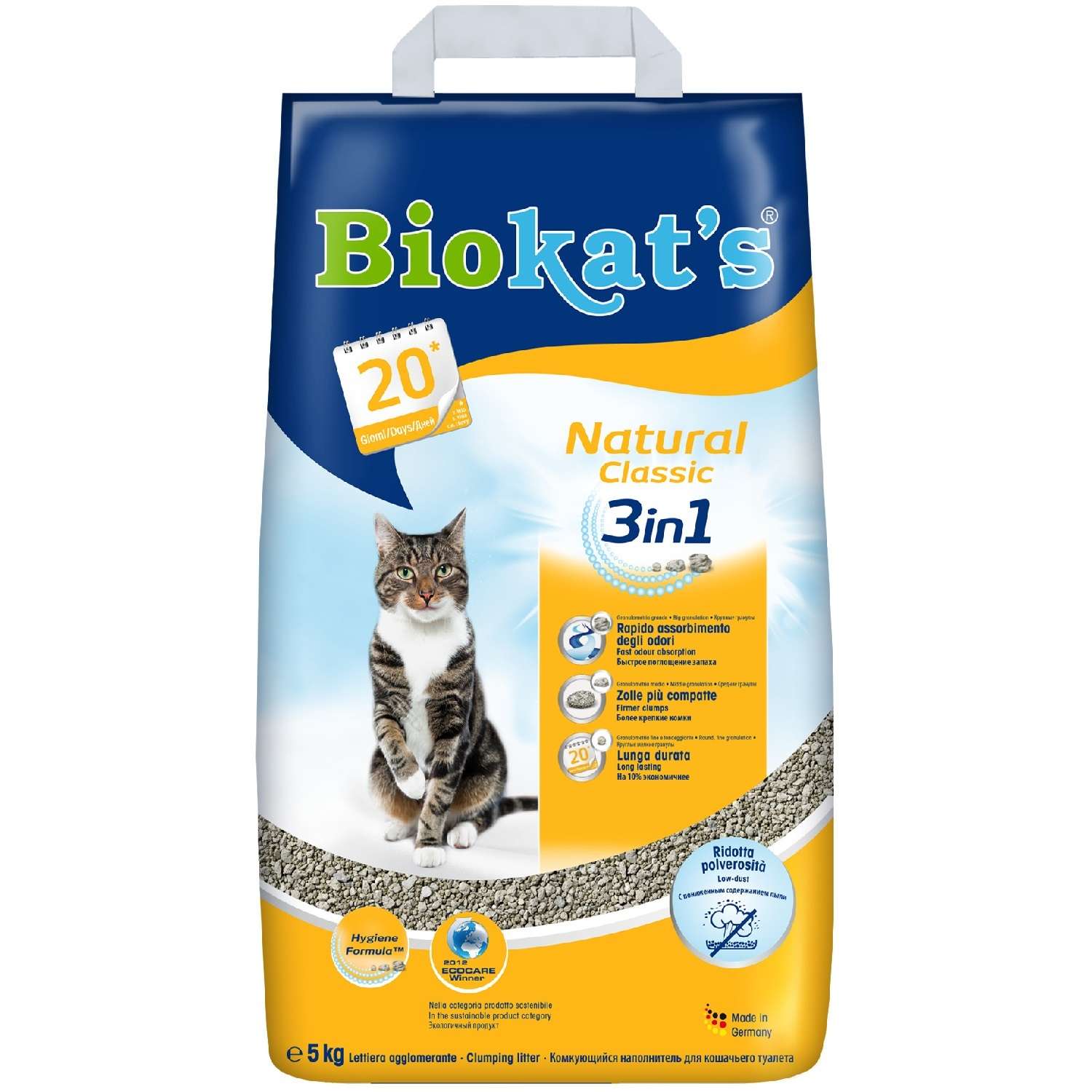 Наполнитель для кошек Biokats Натурал 3в1 5кг - фото 1