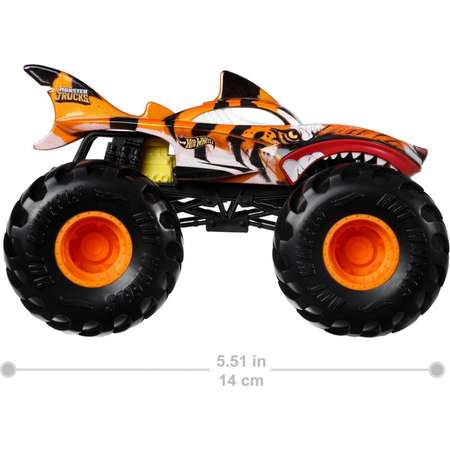 Машинка Hot Wheels Monster Trucks большой Тигровая акула GWL14