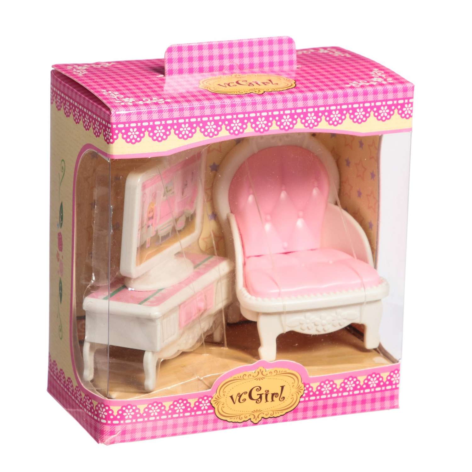 Набор мебели для кукол Sima-Land «Уют 6 телевизор и кресло» 9208871 - фото 1