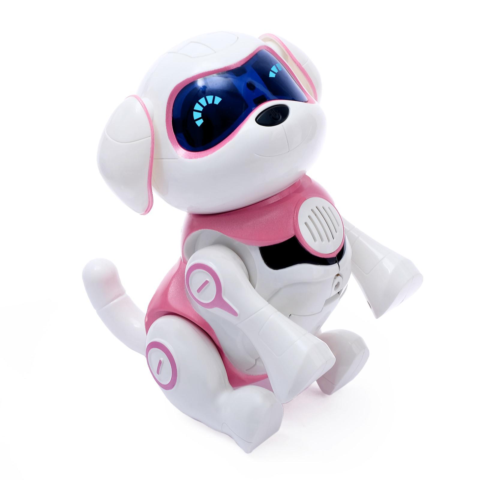 Интерактивная игрушка Zabiaka Робот собака Чаппи русское озвучивание световые и звуковые эффекты цвет розовый - фото 3