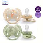 Пустышка Philips Avent ultra soft SCF091/07 с футляром для хранения и стерилизации 0-6месяцев 2шт