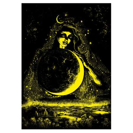 Пазл 1000 деталей ART PUZZLE с неоновым свечением Богиня Луны Josepnine Wall