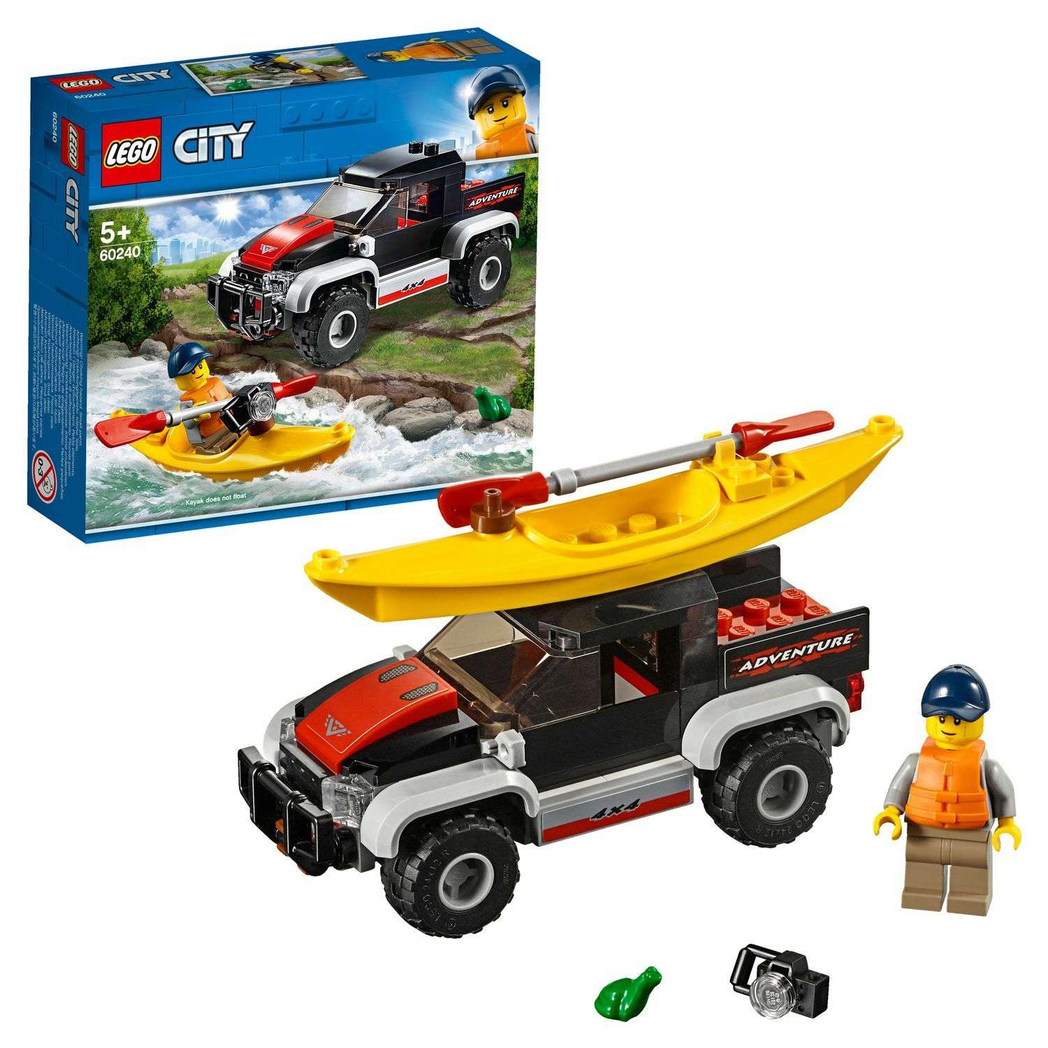 Конструктор LEGO City Great Vehicles Сплав на байдарке 60240 - фото 1