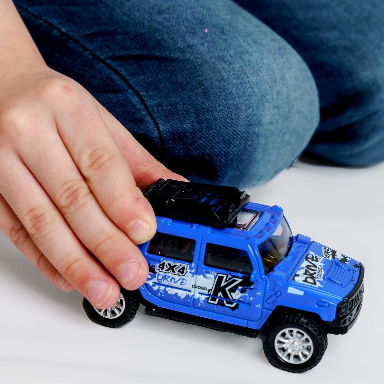 Машинка AUTOGRAND Pickup синяя детская металлическая с инерционным механизмом развивающая крутая 12 см 88546 - фото 2