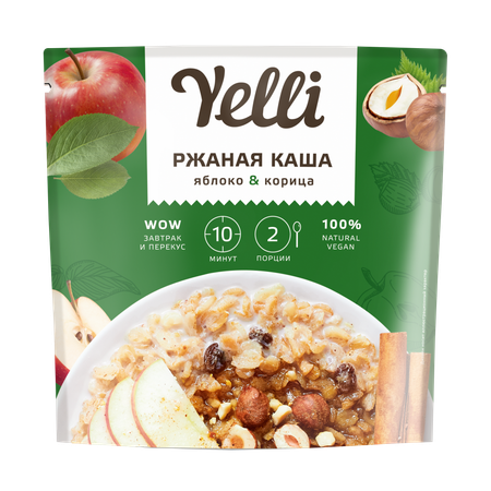 Каша Yelli ржаная яблоко-корица 60г