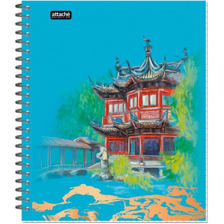 Бизнес-тетрадь Attache Selection Travel China А5 96 листов клетка гребень ламинированная обложка 4 шт