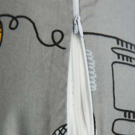 Подушка AmaroBaby для беременных U-образная 340х35 Золотой котик серый