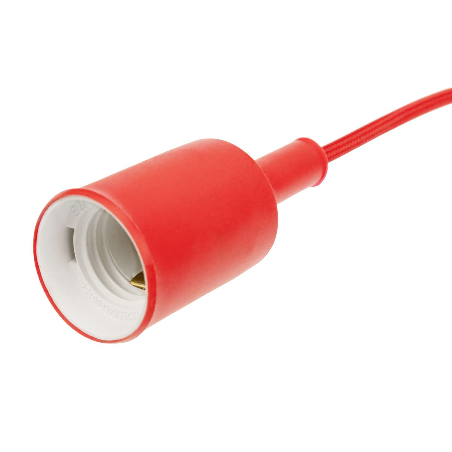 Патрон силиконовый REXANT E27 со шнуром 1 м красный - фото 3