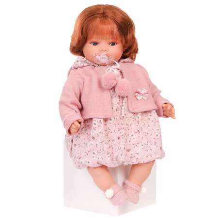 Кукла говорящая Antonio Juan Изабелла в светло-розовом 42 см плачет мягконабивная