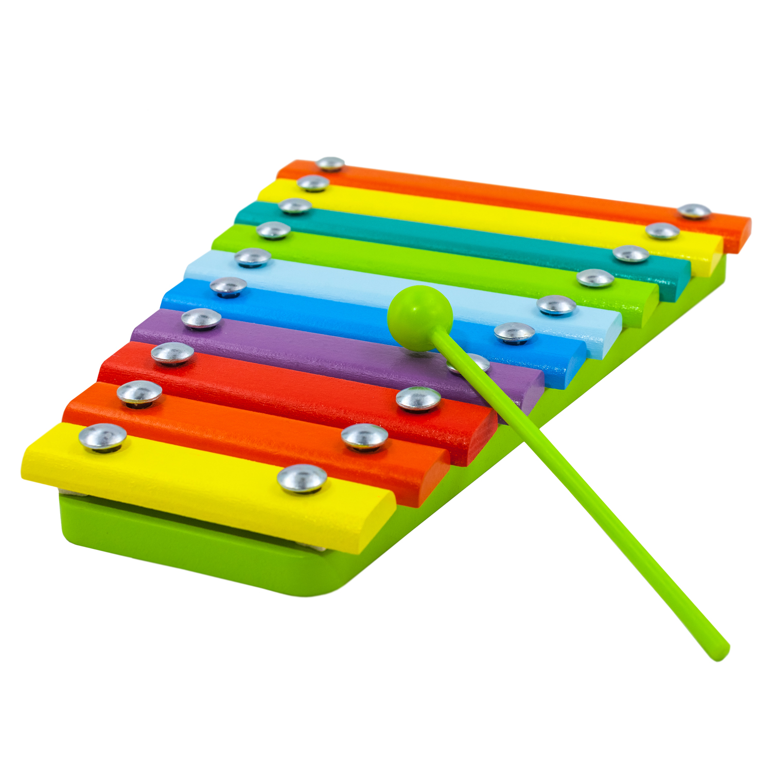 Ксилофон цветные ступеньки Алатойс 10 планок + гайд с играми - фото 11