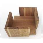 Салфетница-подставка Хозяюшка деревянная кухонная 14х14х7 см