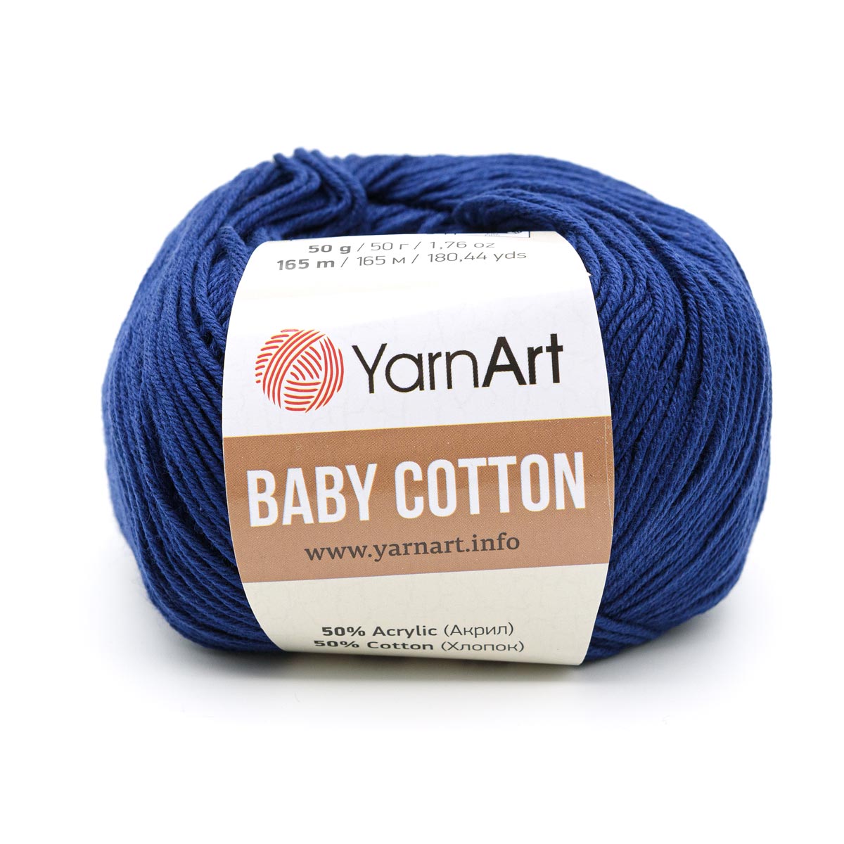 Пряжа для вязания YarnArt Baby Cotton 50гр 165 м хлопок акрил детская 10 мотков 459 синий - фото 6