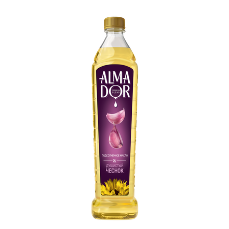 Масло Almador подсолнечное с чесноком 0.75л