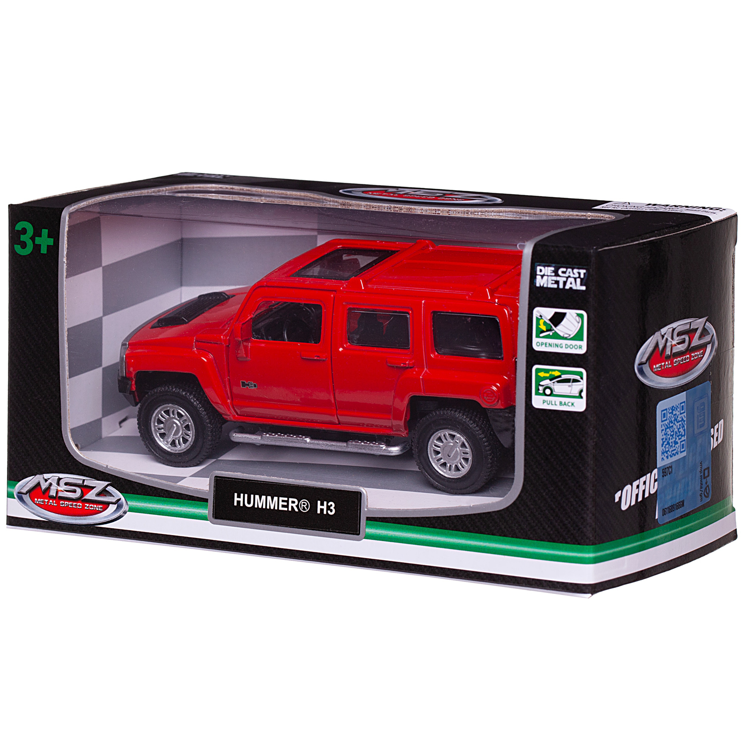 Автомобиль Abtoys Hummer MSZ 1:43 инерционный красный WE-15944R - фото 3