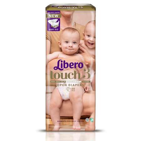 Подгузники Libero Touch 3 4-8кг 50шт