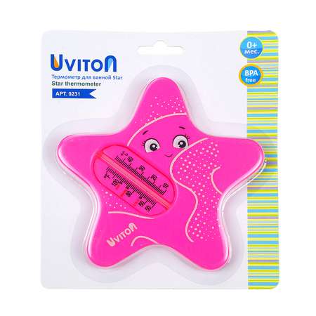 Термометр Uviton для воды Морская звездочка Star Розовый 0231
