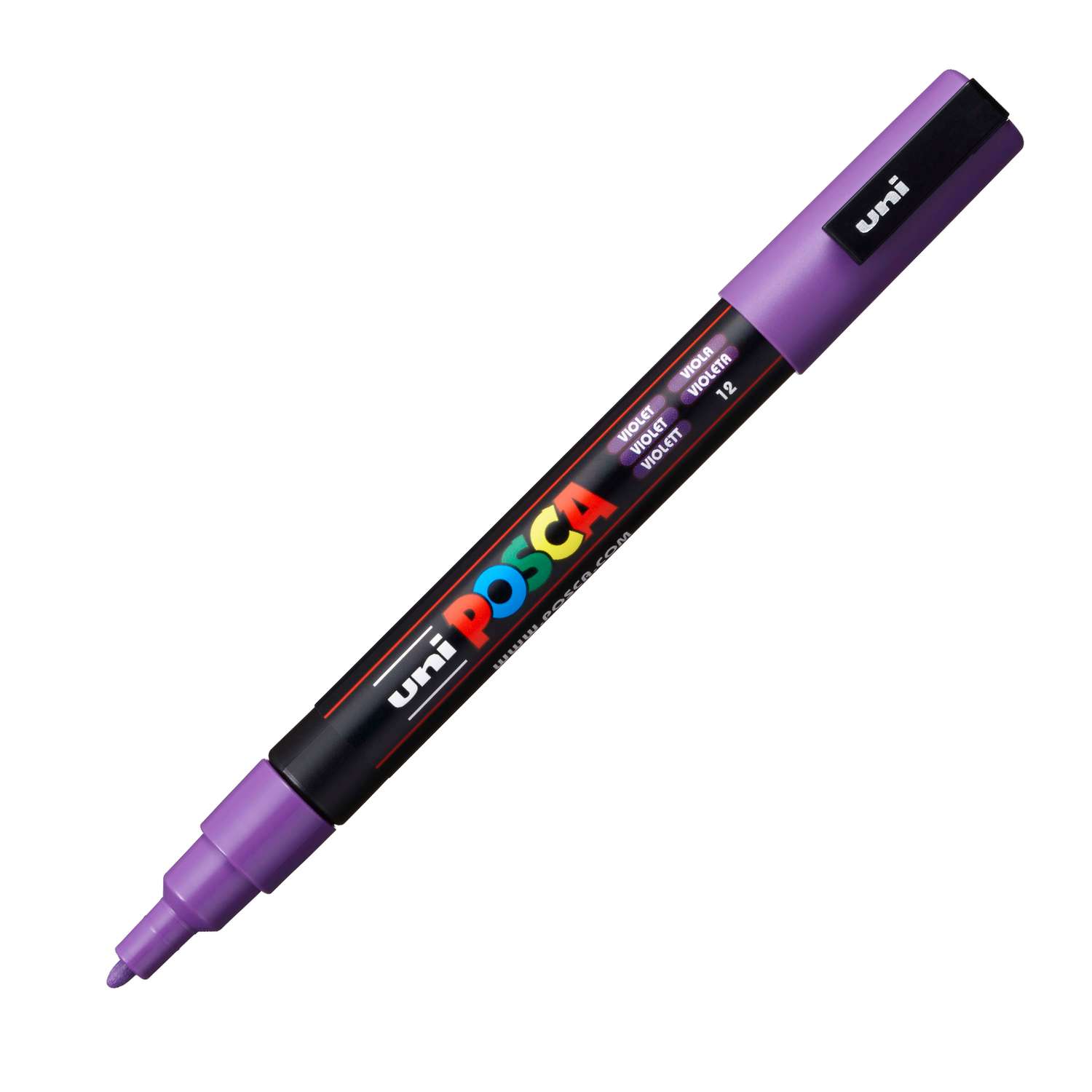 Маркер акриловый UNI POSCA PC-3M помповый фиолетовый - фото 1