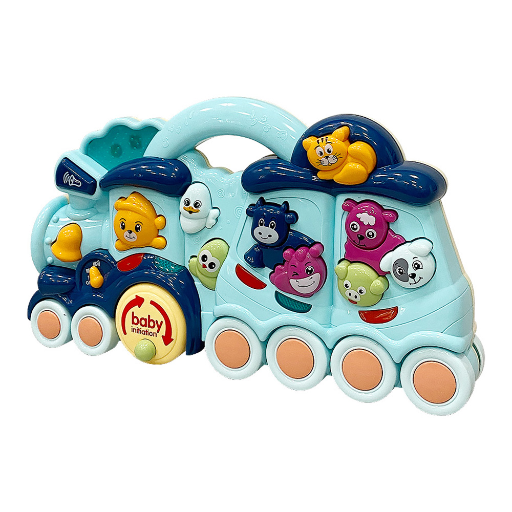 Развивающий игровой центр EVERFLO Baby train HS0438201 голубой - фото 1