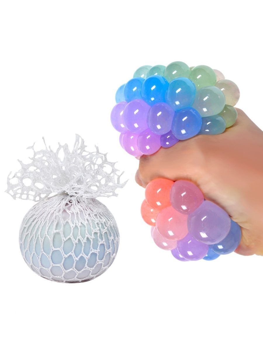 Мялка-антистресс iLikeGift Rainbow ball blue - фото 5