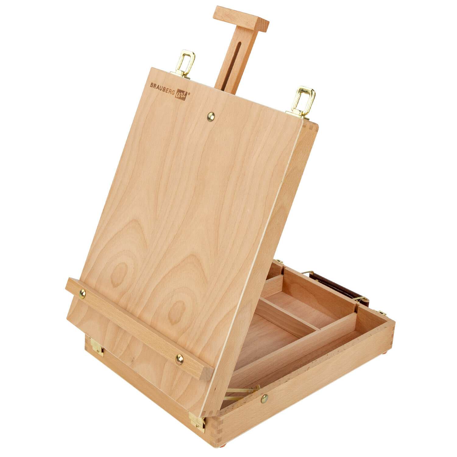 Этюдник для рисования Brauberg деревянный из бука настольный с ящиком - фото 4