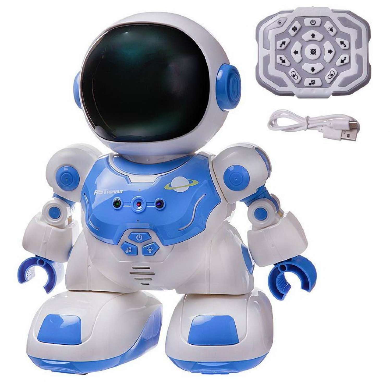 Робот на радиоуправлении Junfa Астронавт световые и звуковые эффекты синий - фото 1