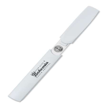 Пилка для ногтей BOHEMIA Czech Glass Nail Files 128 мм белая в пластиковом футляре